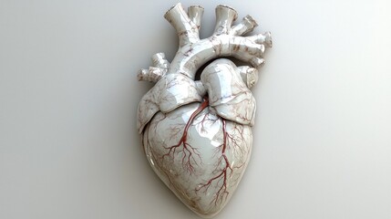 Obraz premium Detailed 3D anatomical heart model