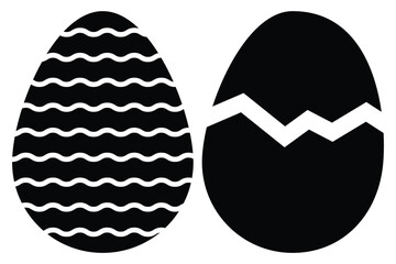 Easter egg. Ornament easter eggs set. Egg hunt icon. Vector illustrator.