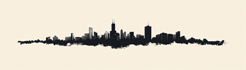 Fototapeta premium Abstract City Skyline (1)