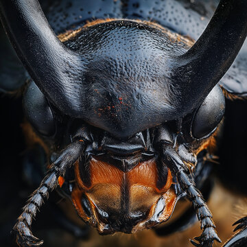 A Rhinoceros beetle at super close range