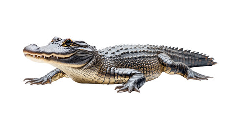 Naklejka premium Alligator on a white background