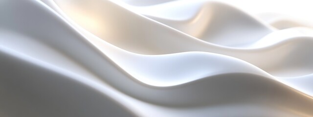 Obraz premium Abstract white silk waves create a luxurious, soft backdrop with a flowing, smooth texture