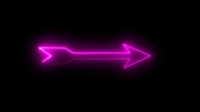 neon tir icon animation on the black background.