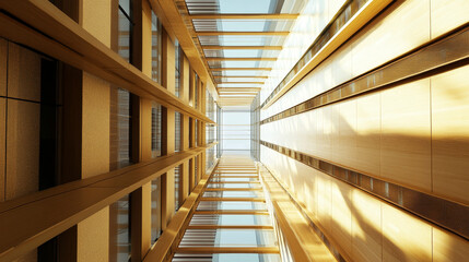 Fototapeta premium Efficient Flow: Air Duct Conditioning in Building Ceilings