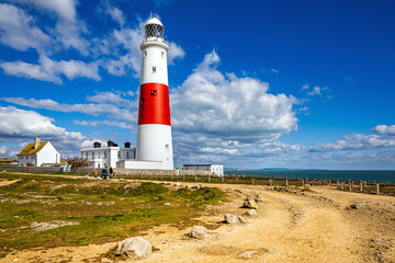 Fototapeta premium Portland Bill Lighthouse, Portland Bill, Isle of Portland, Dorset, England
