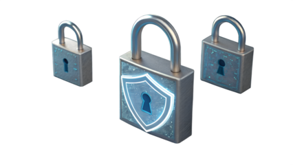 Secure Digital Locks PNG – Transparent Cybersecurity Lock Image Download