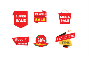 Sales Badges, Discount, Special Offers,Clearance sale tag,Get free,tag,Big sale tag,free delivery tag,recommended tag,Banner, Label, Vector, Illustration