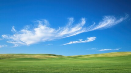 Fototapeta premium Serene Prairie Sky and Cloudscape