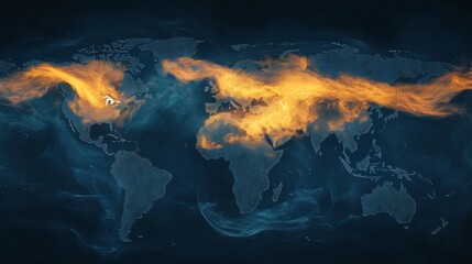 Naklejka premium Data visualization of global air quality monitoring data