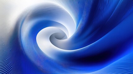 Naklejka premium Abstract Spiral Design in Blue and White