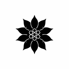 creative details Bee Balm Floral Icon vector illustration