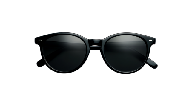 Black Sunglasses, eye protection and fashion accessory, cut out transparent