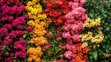 Rainbow Flower Wall