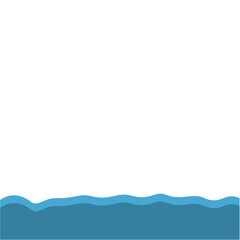 Blue Wave Bottom Border