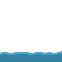 Obraz premium Blue Wave Bottom Border