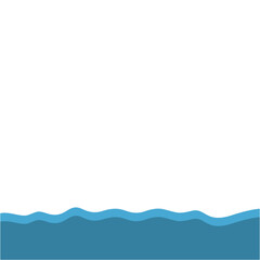 Obraz premium Blue Wave Bottom Border