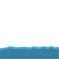 Blue Wave Bottom Border