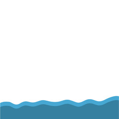 Blue Wave Bottom Border