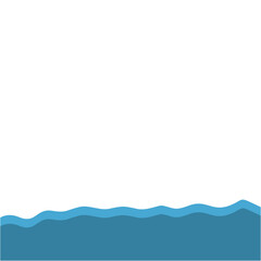 Blue Wave Bottom Border