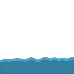 Blue Wave Bottom Border