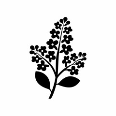 creative details Lilac Bush Icon vector illustration