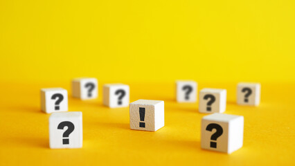 Question and exclamation marks. Problem-solving.