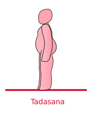 Vector of the yoga posture 