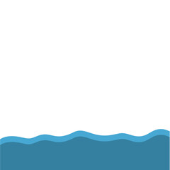 Blue Wave Bottom Border