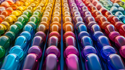 Fototapeta premium vibrant arranged capsules