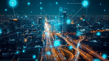 An AI powered system enhancing smart cities by analyzing data from infrastructure, traffic, and public services to improve urban planning and resource allocation