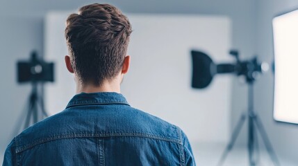 High-end fashion photoshoot direction by a fashion photographer in studio gigapixel detail creative angle