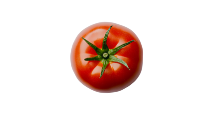 Fresh tomato on a black background, healthy eating, cut out transparent