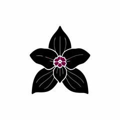 creative details Trillium Blossom Icon vector illustration
