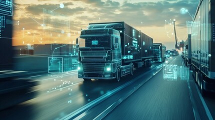 An AI powered system enhancing supply chain logistics by analyzing transportation routes, delivery schedules, and inventory levels to improve efficiency