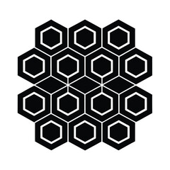 Seamless geometric hexagon pattern design in 3D with honeycomb texture and grid structure