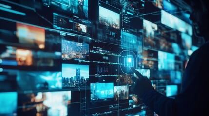 An AI powered system enhancing video editing by analyzing footage data, AI-assisted scene selection, and real-time editing suggestions for faster content creation