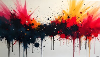 Fototapeta premium colorful ink splashes