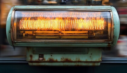 Obraz premium Vintage Heated Display Case.