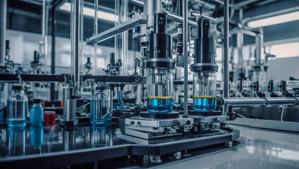 Fototapeta premium Automated liquid handling in a lab environment