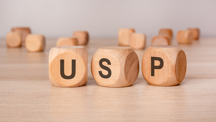 Wooden cubes with the letters 
