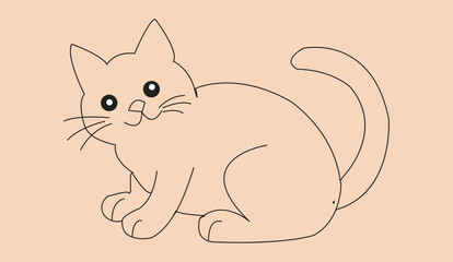 Cat emoji icon vector image.