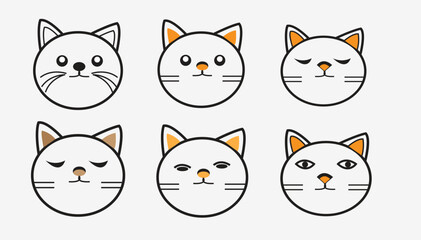 Cat emoji icon vector image.