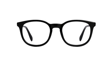 Fototapeta premium Stylish black-rimmed glasses for vision correction, isolated, cut out transparent