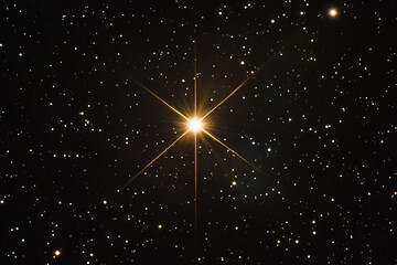 Glowing star in the space generative AI