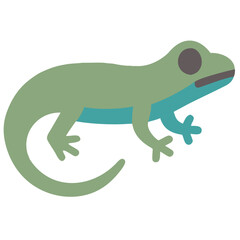 Simple Green Lizard Illustration, Vector Graphic
