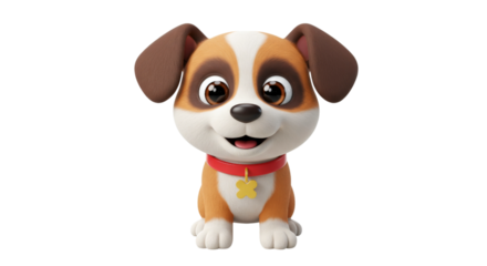 Sad cartoon dog illustration