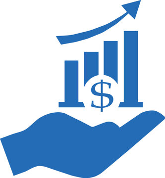 Sales growth icon, sales growth icon on hand, growth rate icon, growth icon free, improvement icon, economy icon