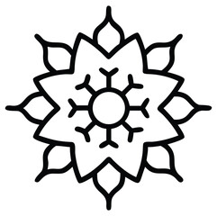  Mandala Snowflake Design