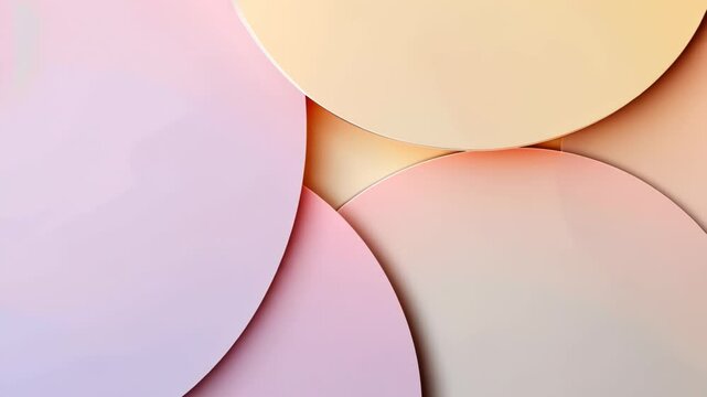 Soft pastel colored circles overlapping in gentle light create a calming abstract background for creative projects