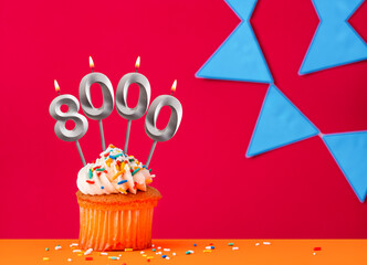 Number of followers or likes - Candle number 8000